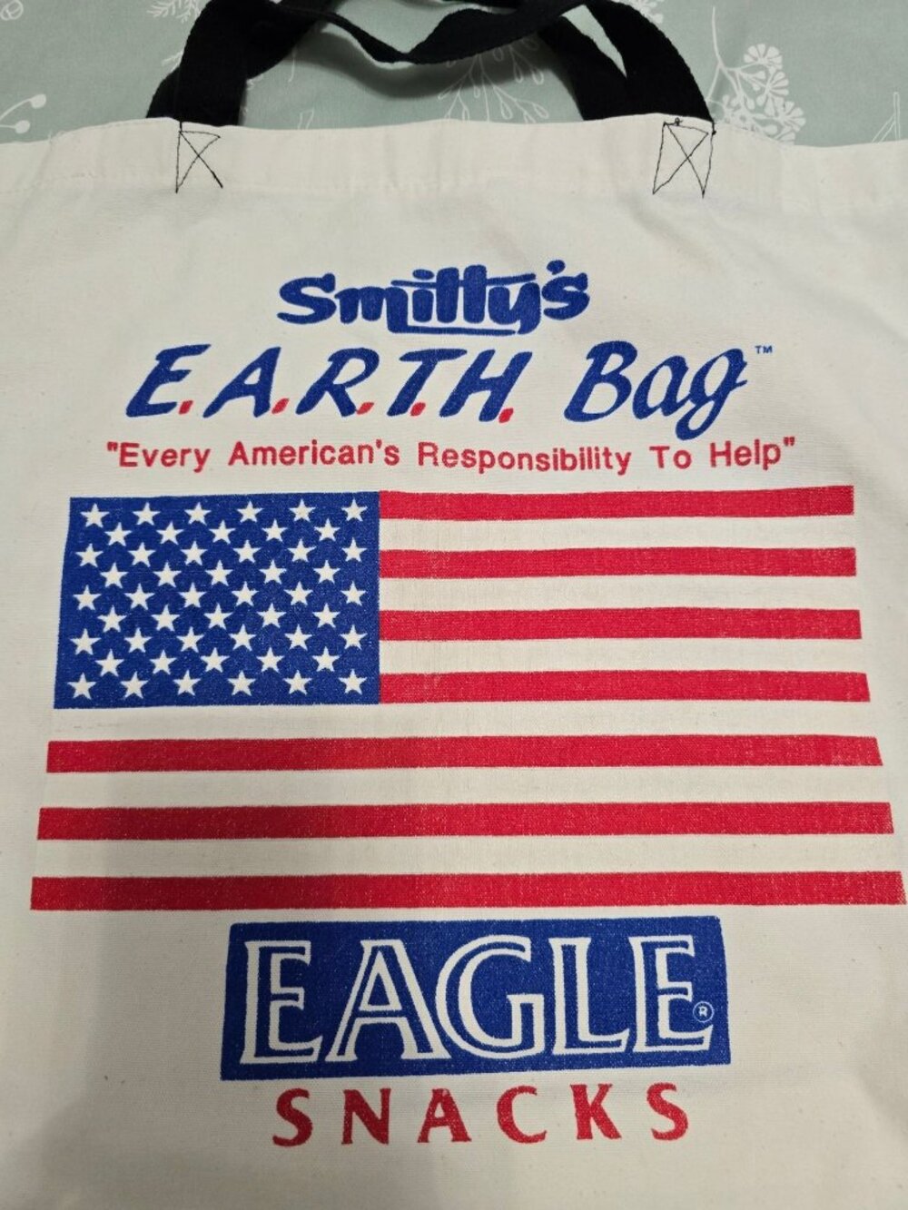 RARE Vintage Smittys EARTH Bag Cotton Tote Coca-Cola Logo Fred Meyer Fry's